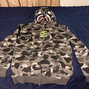 Bape hoodie Grey